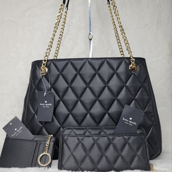 NWT Kate Spade New York 3 PCS Set Shoulder Bag Purse Designer Handbag Tote ++ - Picture 13 of 13